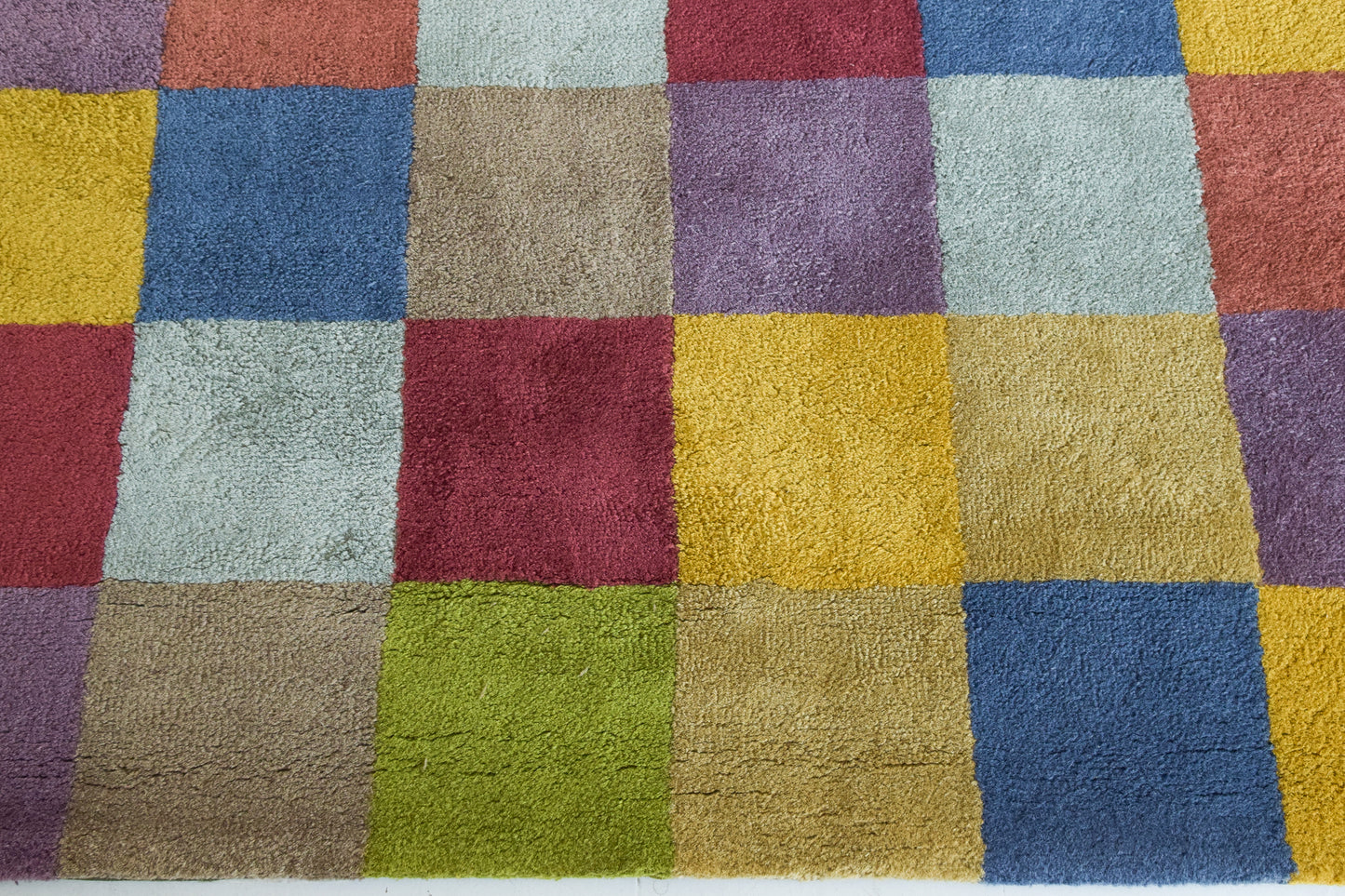 Colourful Chequered Handwoven Rug