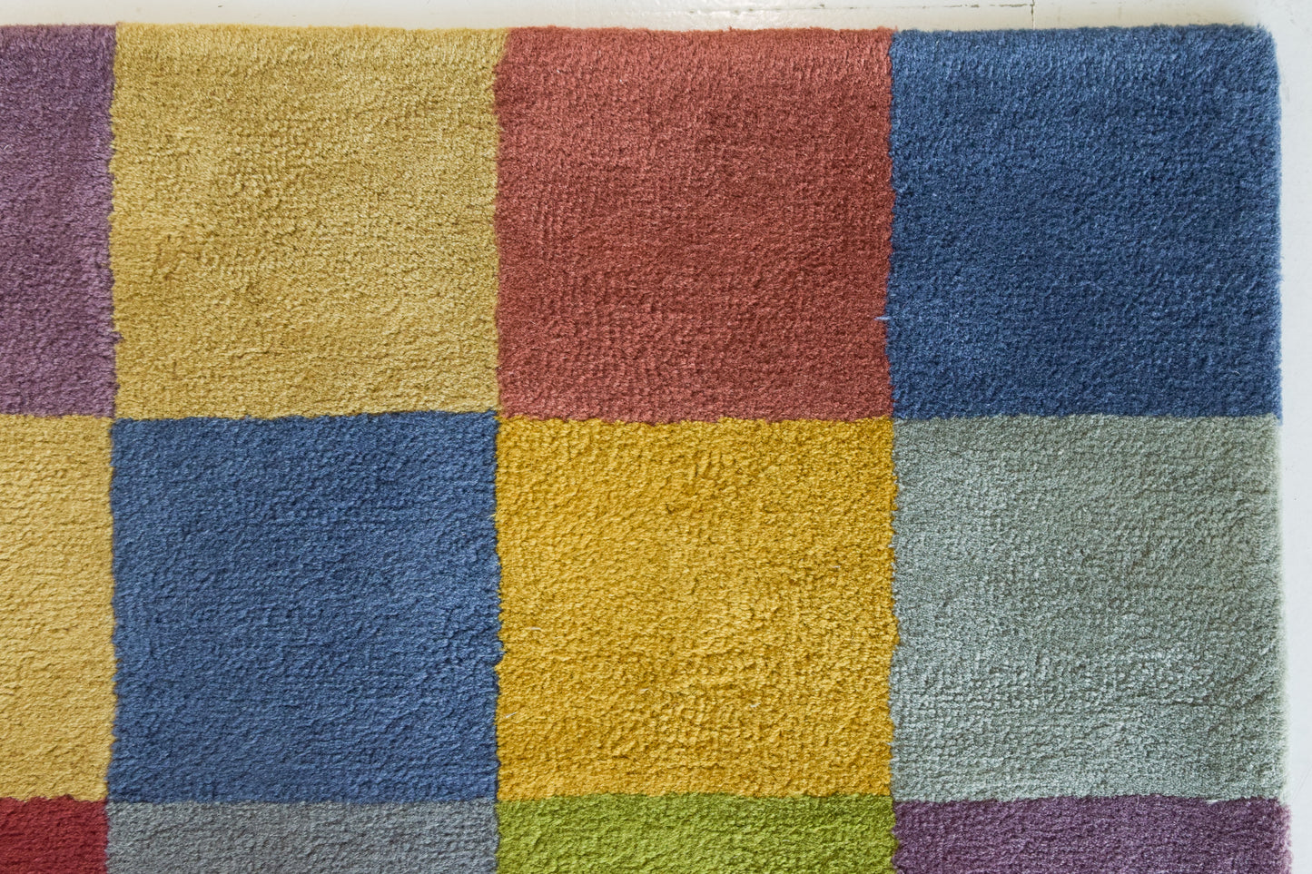 Colourful Chequered Handwoven Rug