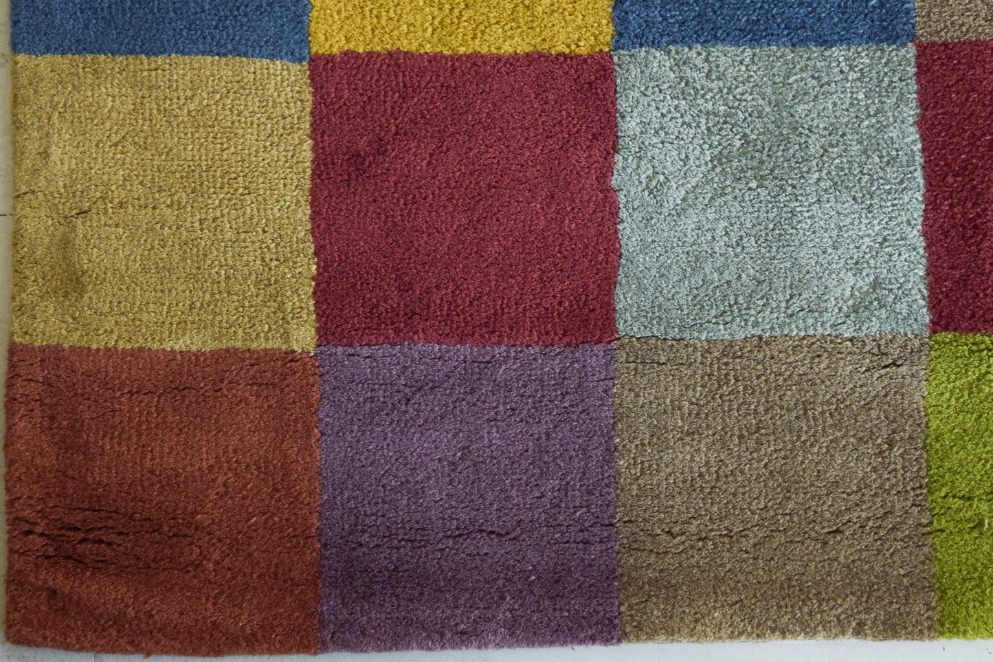 Colourful Chequered Handwoven Rug