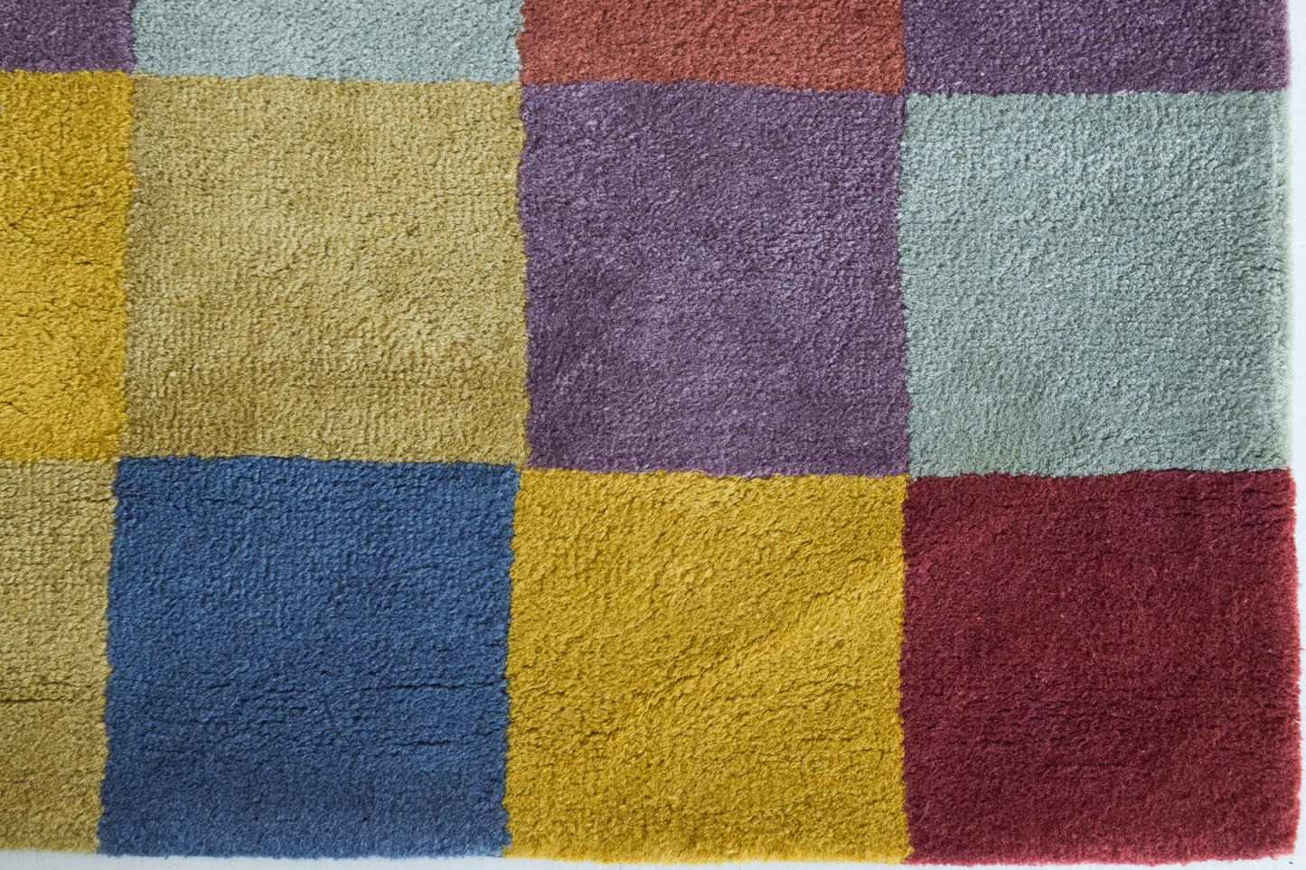 Colourful Chequered Handwoven Rug