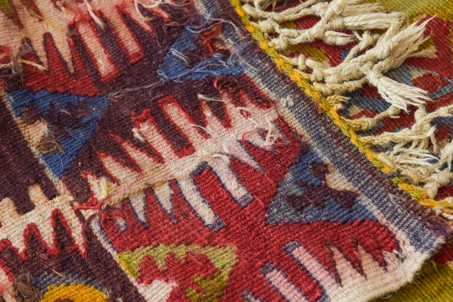 Vintage Handwoven Kilim Rug