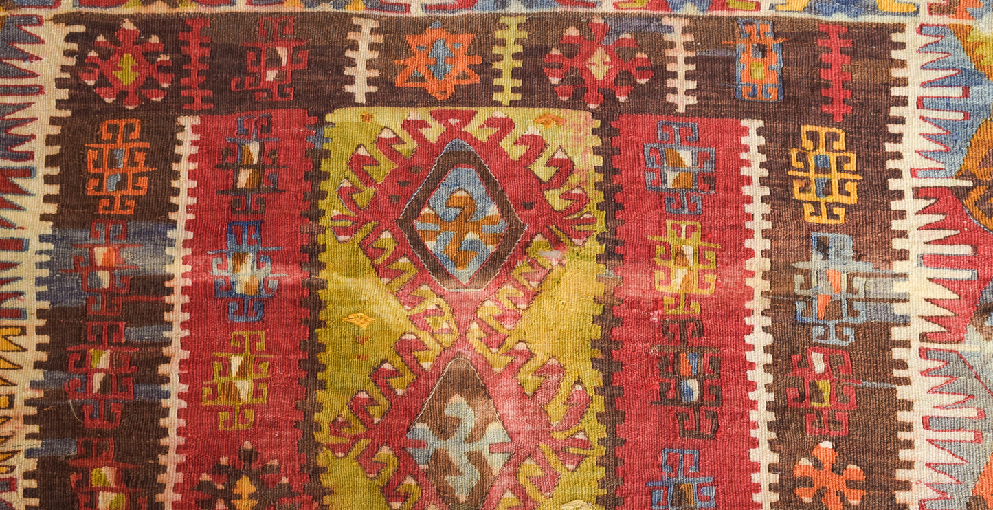 Vintage Handwoven Kilim Rug