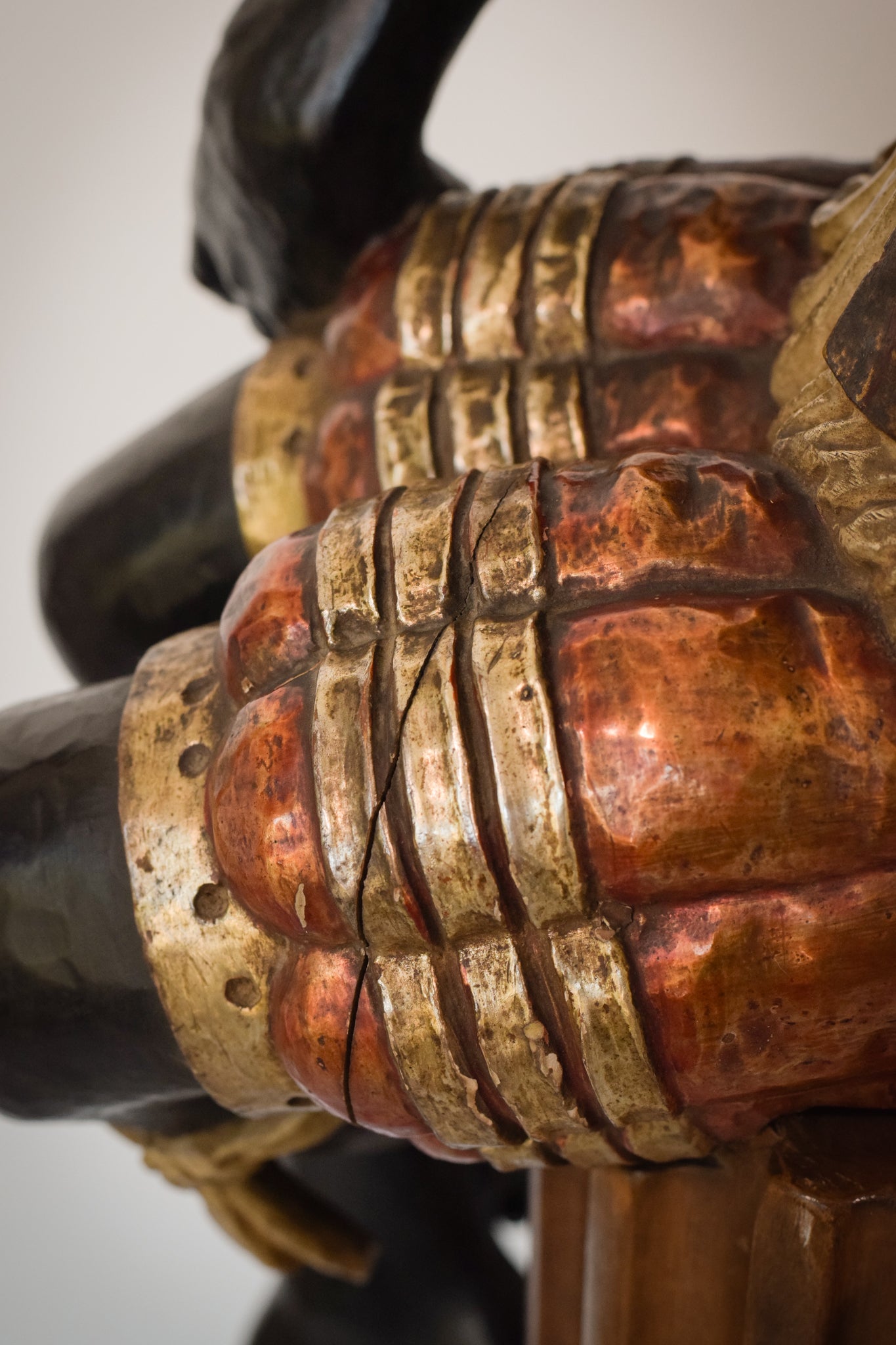 Mid Century - Blackamoor Polychrome Candelabra on a Column