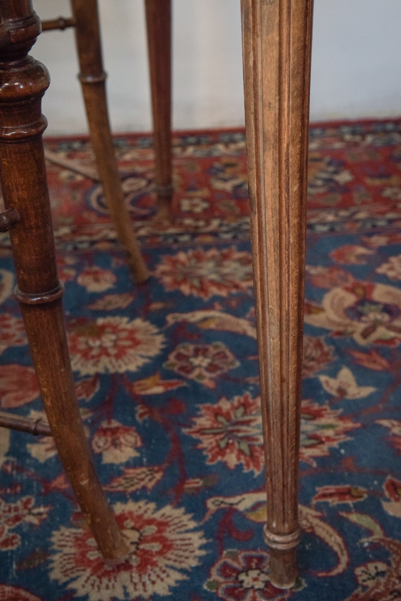 Elegant Vintage Games Table - With Four Matching Bergere Chairs