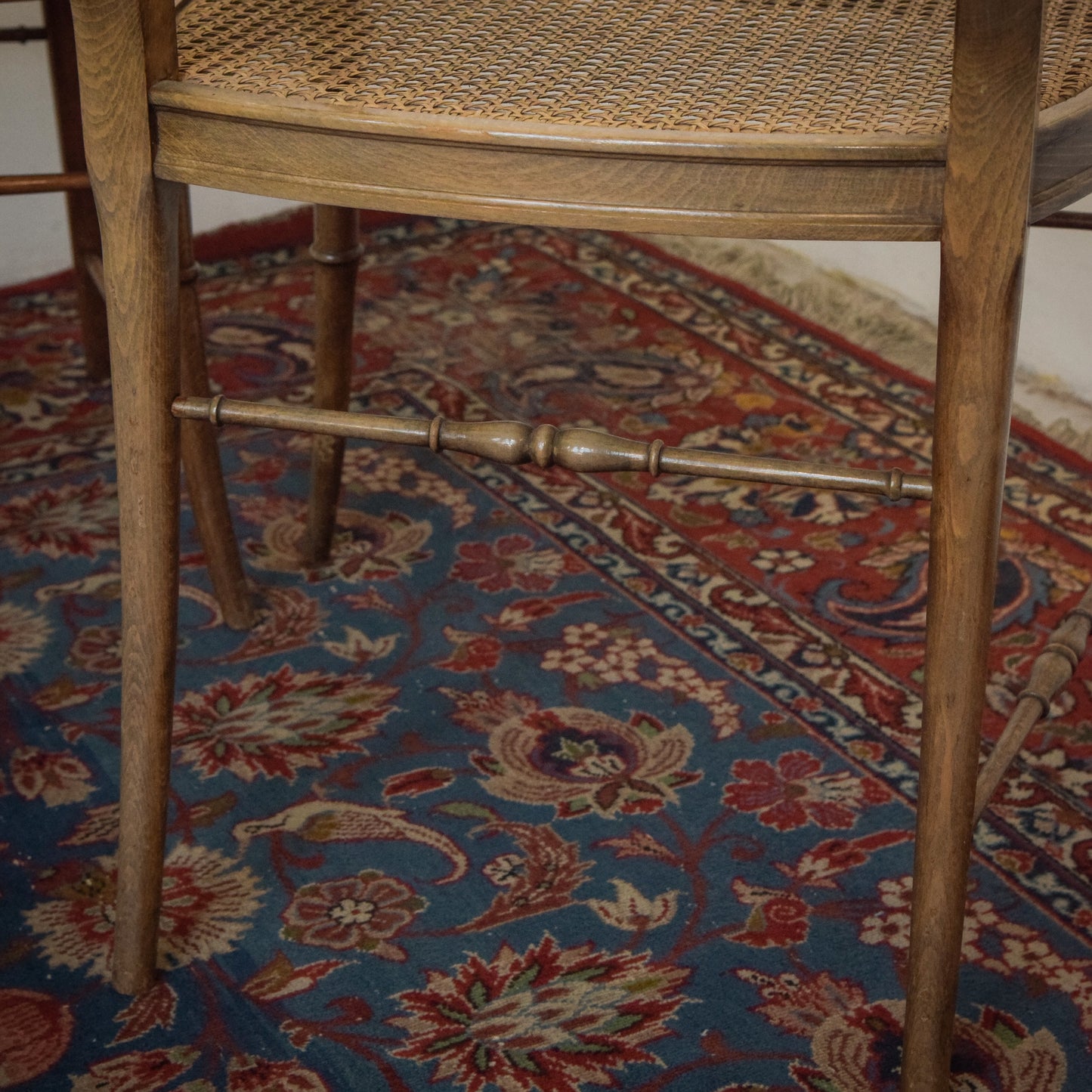 Elegant Vintage Games Table - With Four Matching Bergere Chairs