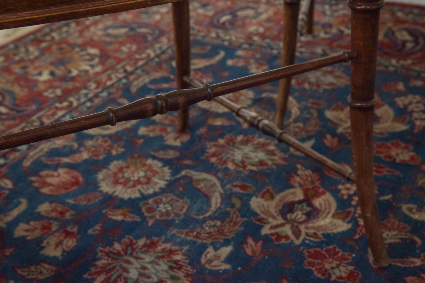 Elegant Vintage Games Table - With Four Matching Bergere Chairs