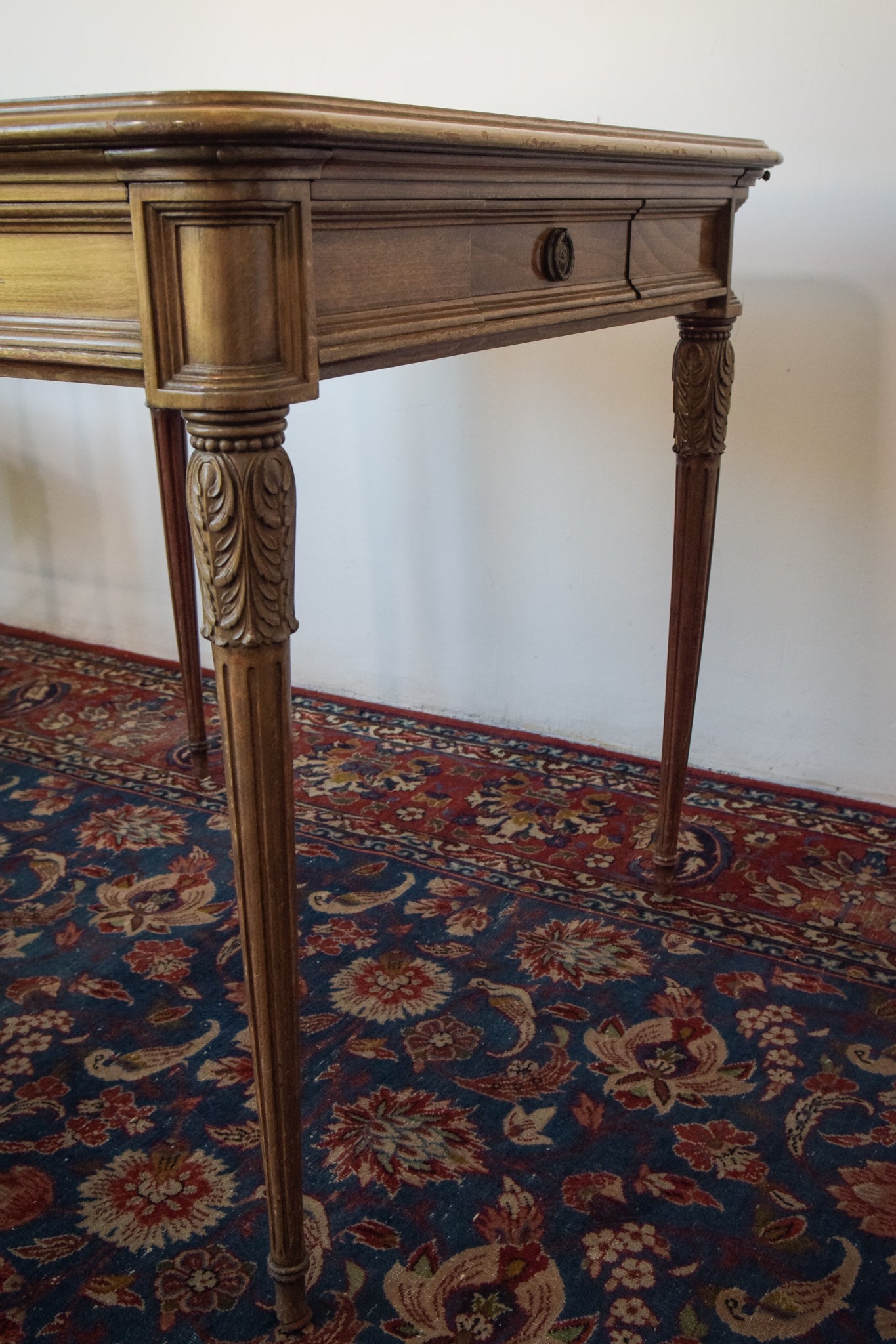 Elegant Vintage Games Table - With Four Matching Bergere Chairs