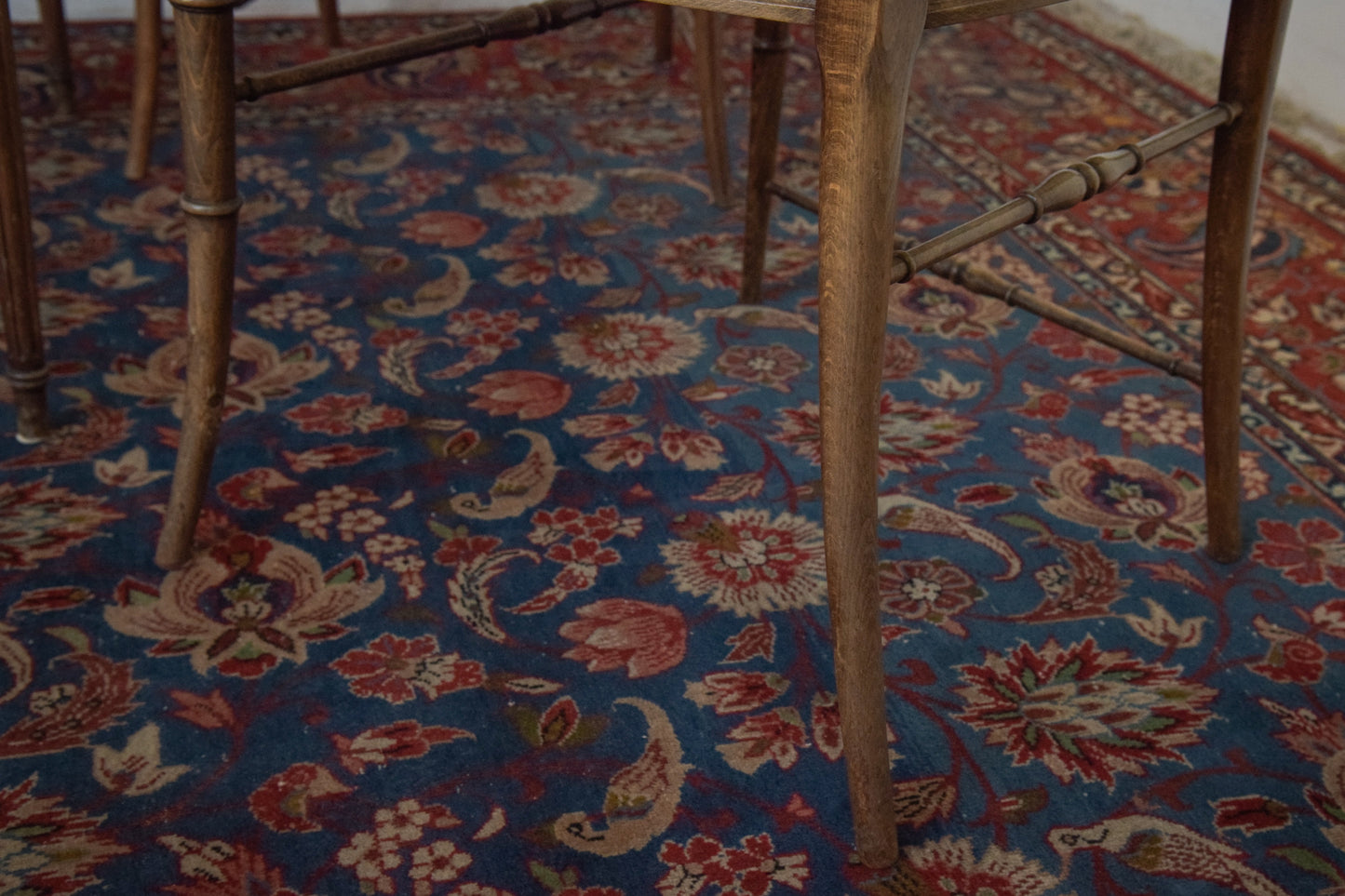 Elegant Vintage Games Table - With Four Matching Bergere Chairs
