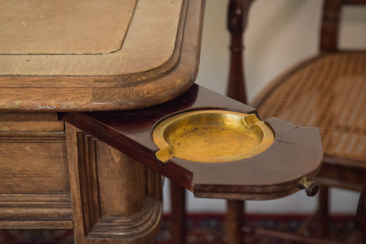 Elegant Vintage Games Table - With Four Matching Bergere Chairs