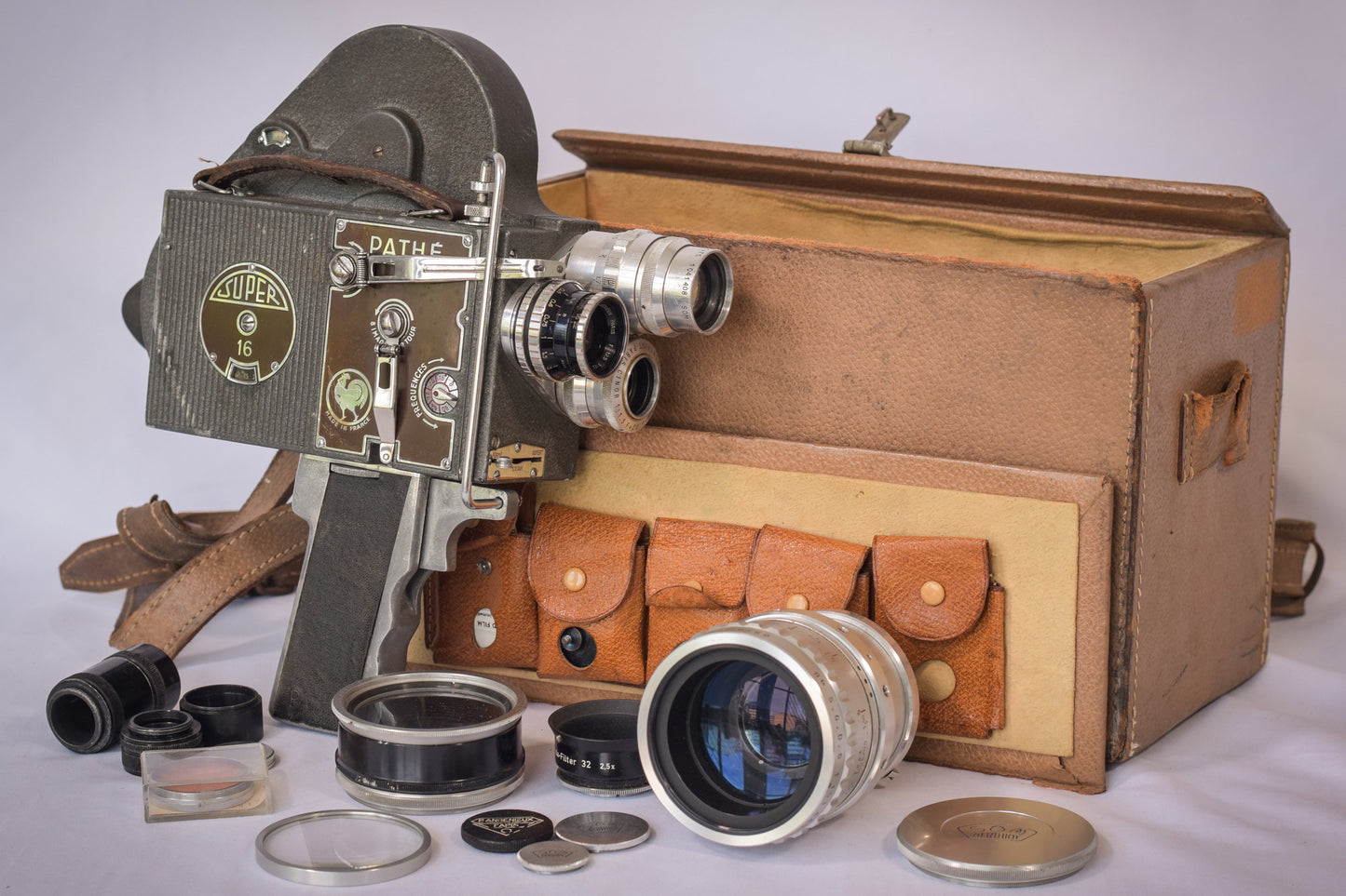 1950's Pathé Film Camera with Lenses