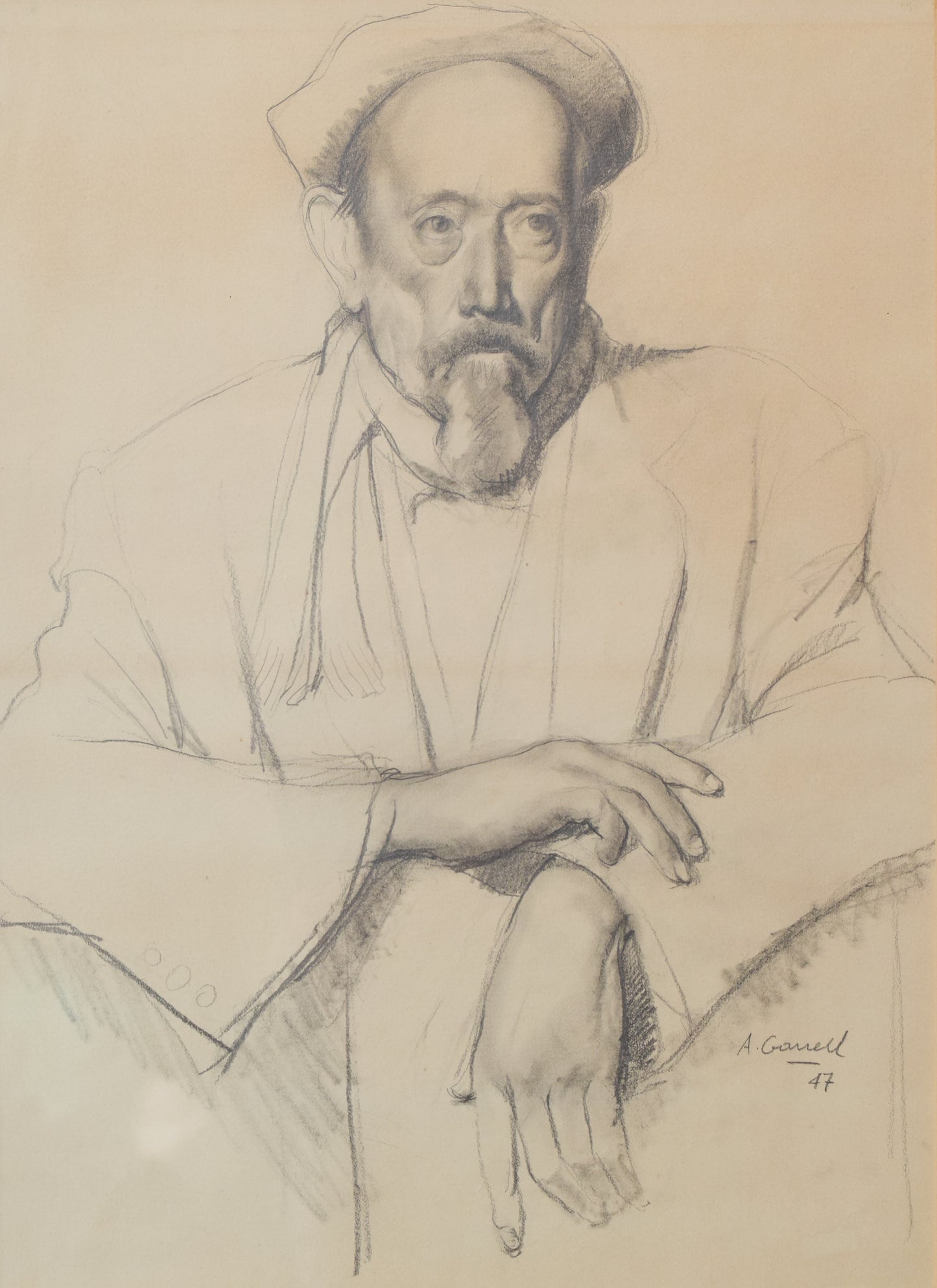 Amador Garrell i Soto - Pencil study of a Imam