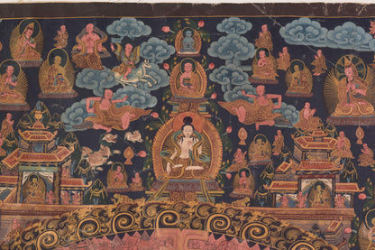 Hand Painted - Vintage - Tibetan Scroll