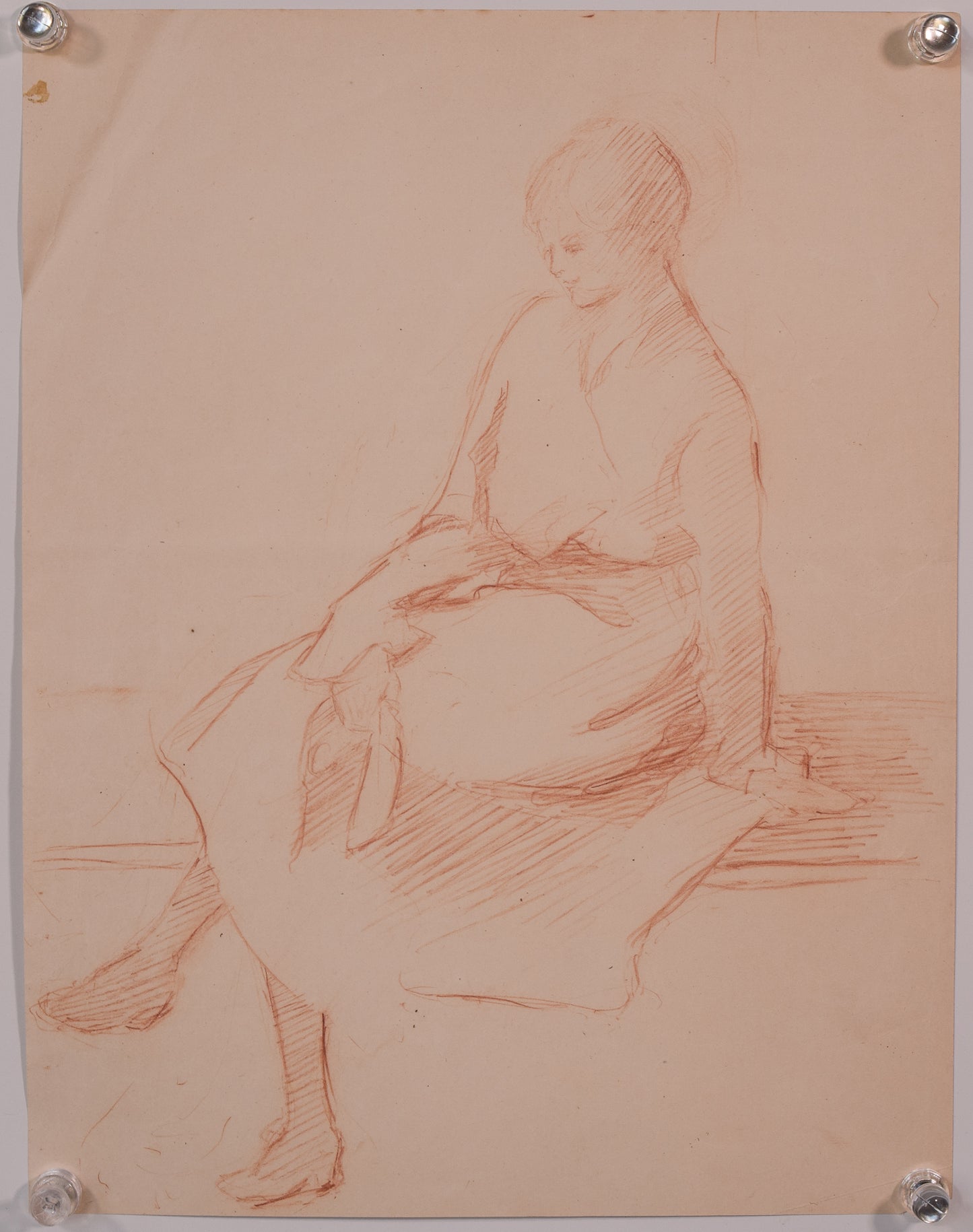 Sanguine Drawing - A Lady