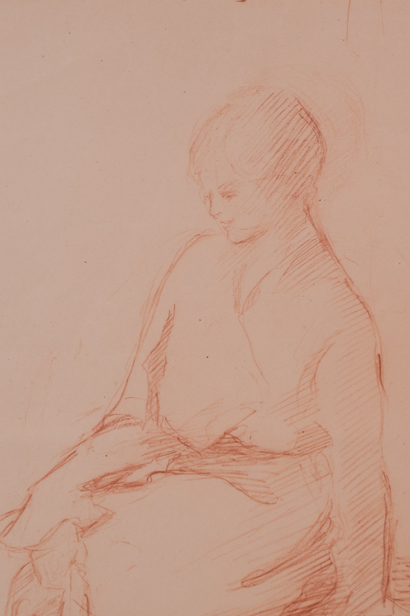 Sanguine Drawing of a Lady