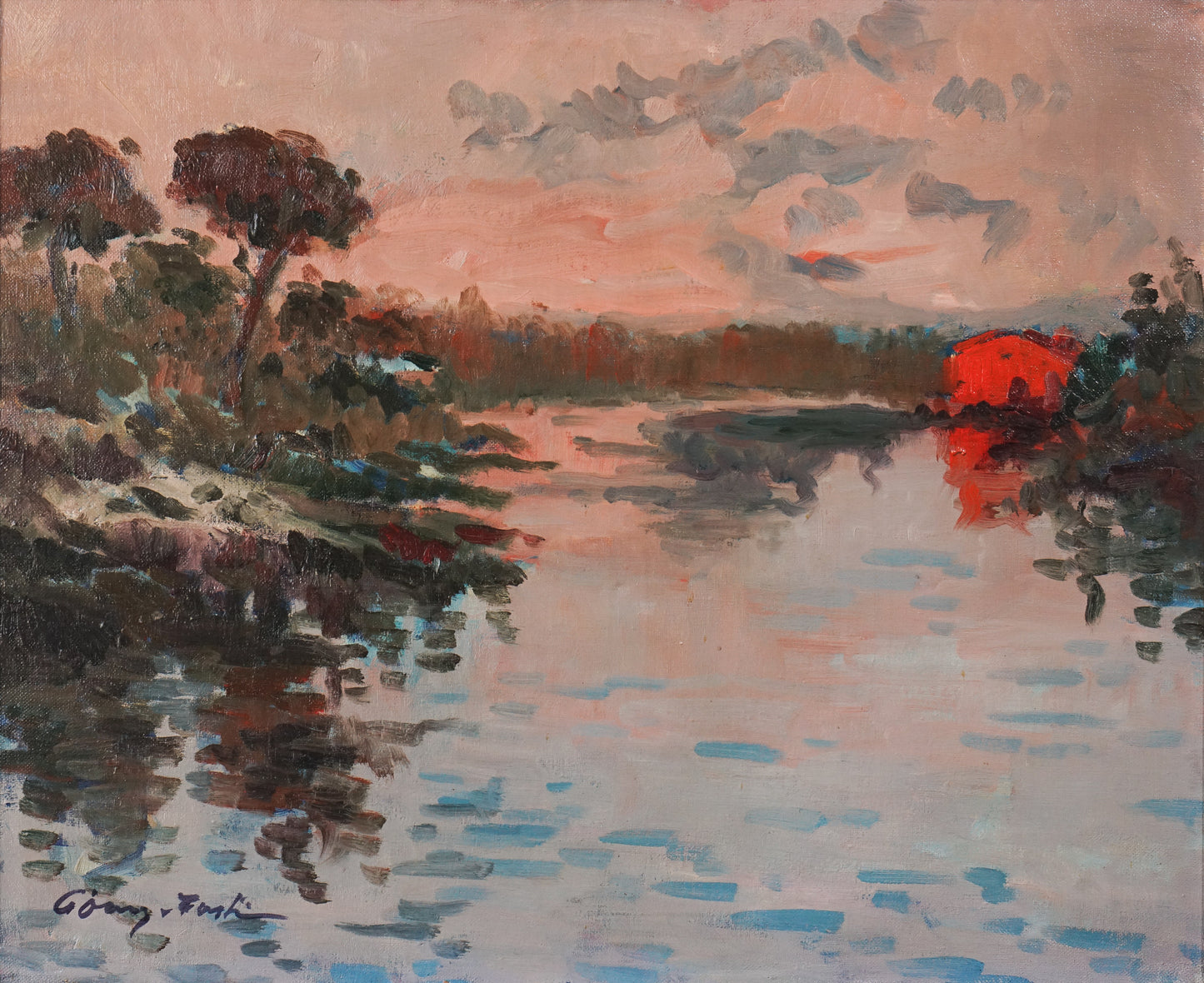 Gómez Fusté - Large Post Impressionist Sunset