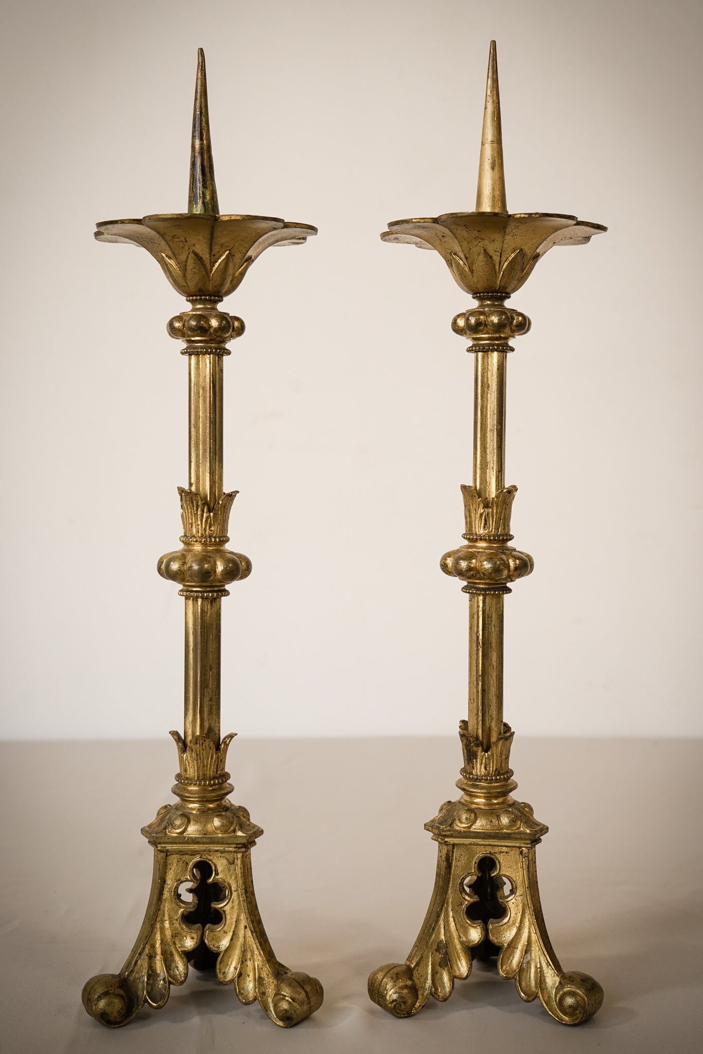 Gothic Revival - Gilded Candlesticks