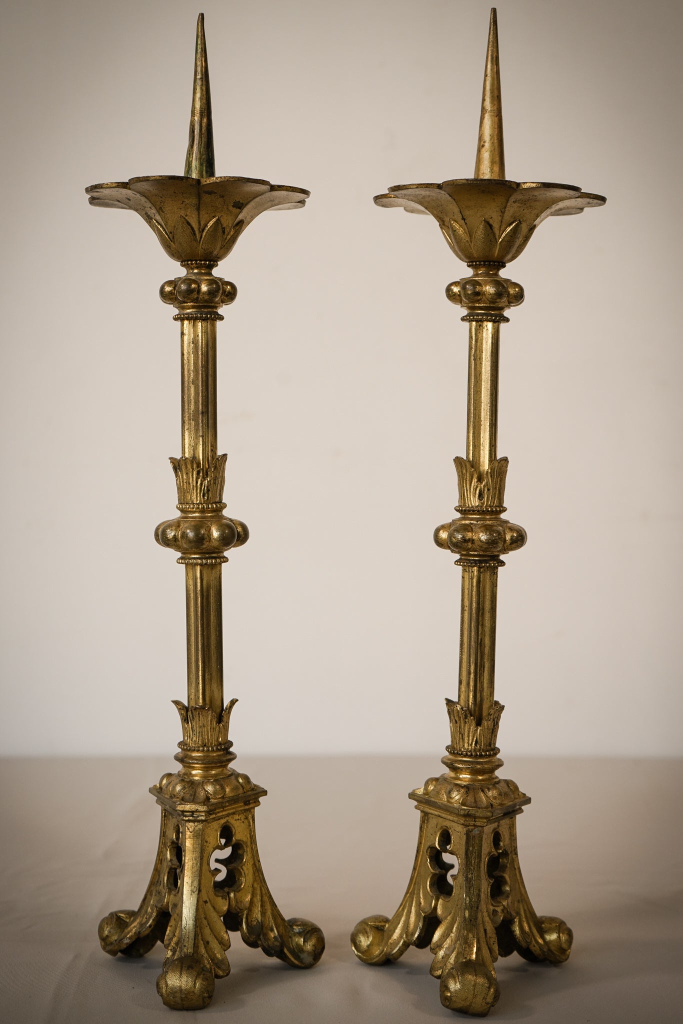 Gothic Revival - Gilded Candlesticks