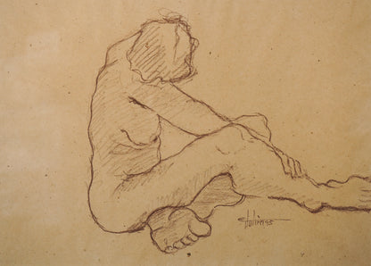 Life drawing of a naked lady 
