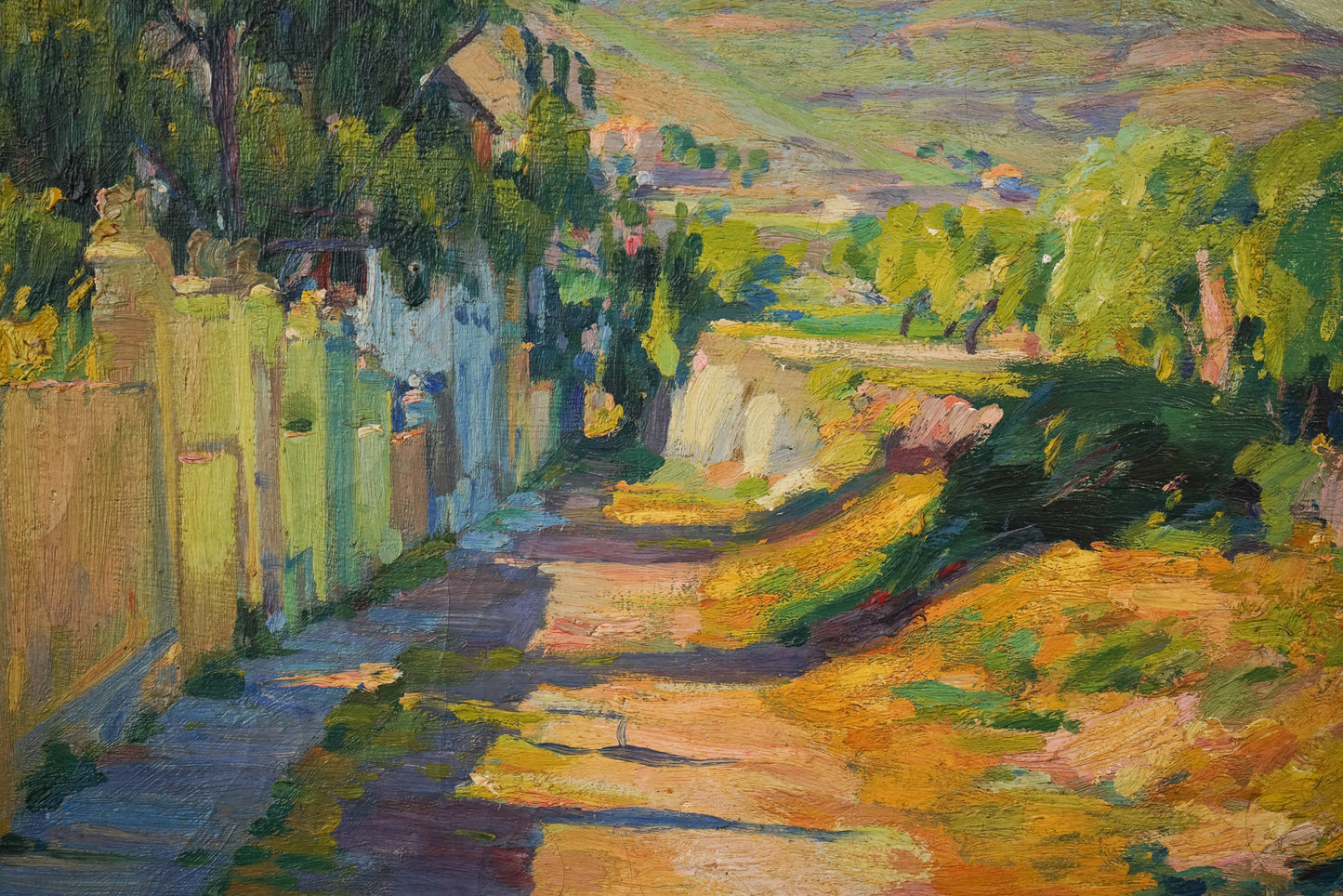 Jose Ariet Olives - Impressionist Village Landscape