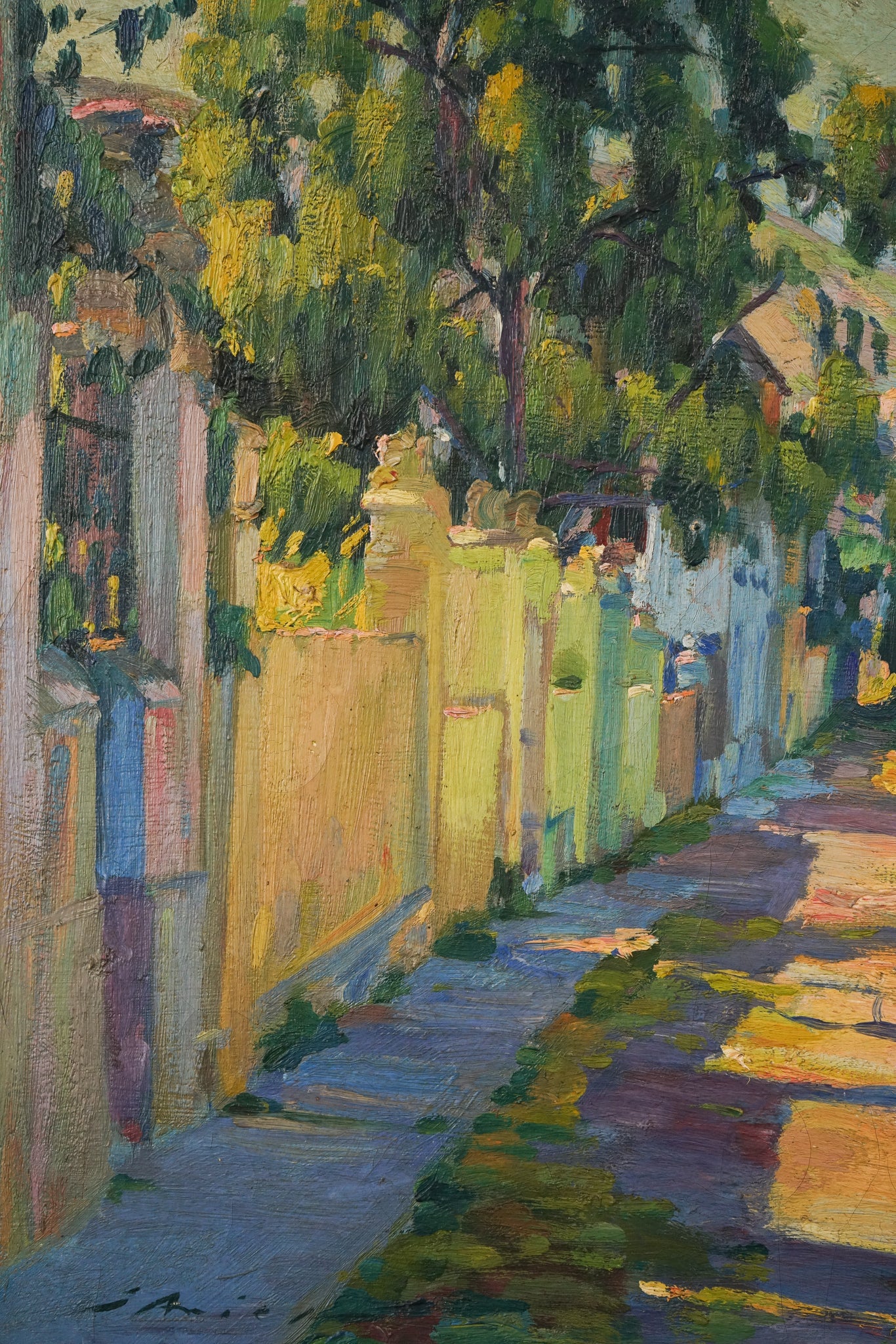 Jose Ariet Olives - Impressionist Village Landscape