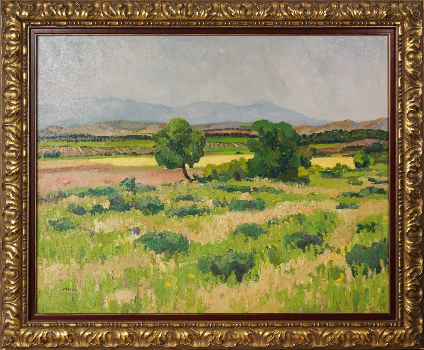 Large post impressionist landscape
