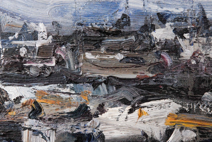 Abstract - Oil on board - Harbour Scene