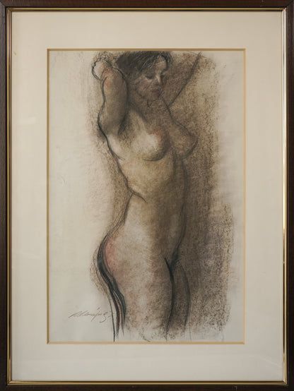 Framed Life Study of a nude lady