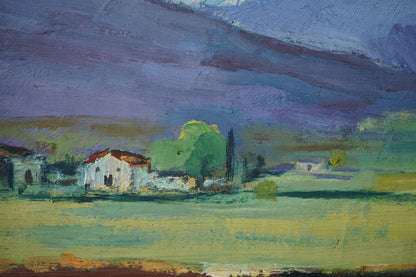 Frame signed summer landscape - Oil on Canvas