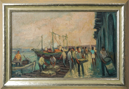 Mariners al port d'arenys -  Josep Martinez Romero