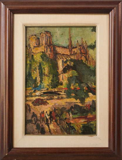 Impressionist oil - Study of a Cathedral