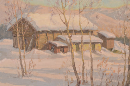 Einar Krüger - Post Impressionist Snowscape