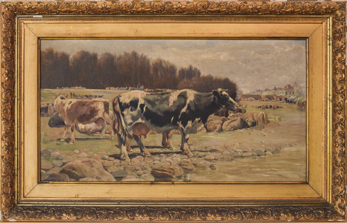 Ramón Mestre Vidal - Landscape with Cows