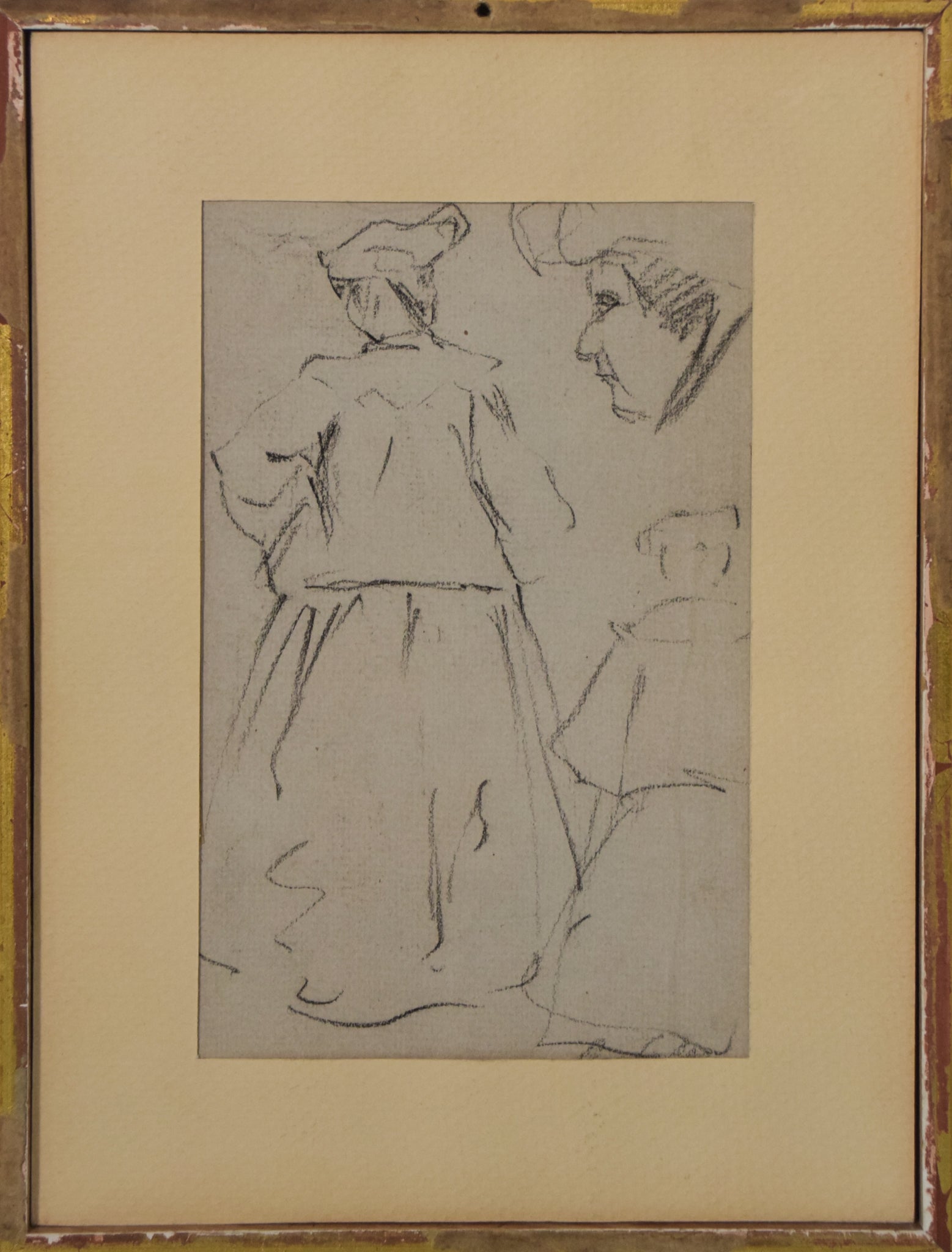 Double-sided sketches of Fin de siècle Ladies_Framed 2
