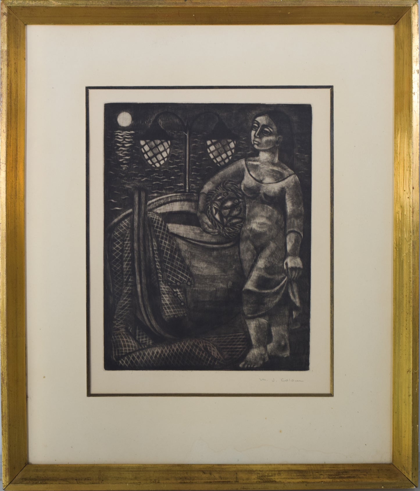3 Lithographs with images of a Woman by Maria Josefa Colom