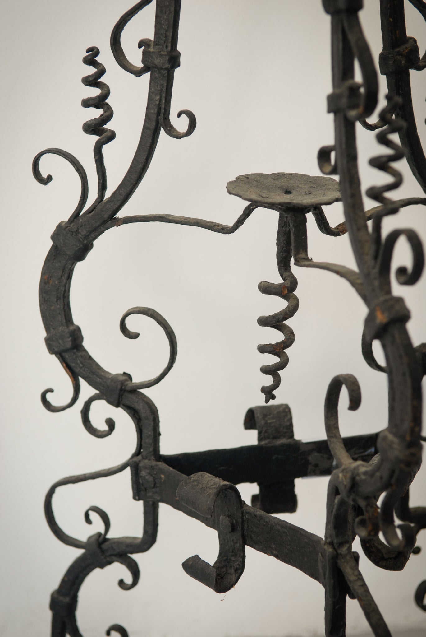 Pair of Wrought Iron Antique Washbowl Stands_Detail 3