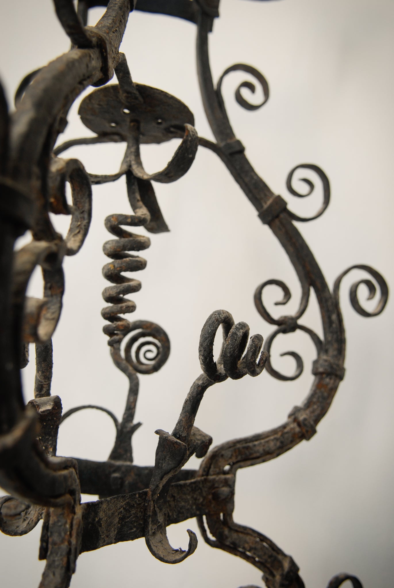Pair of Wrought Iron Antique Washbowl Stands_Detail 5