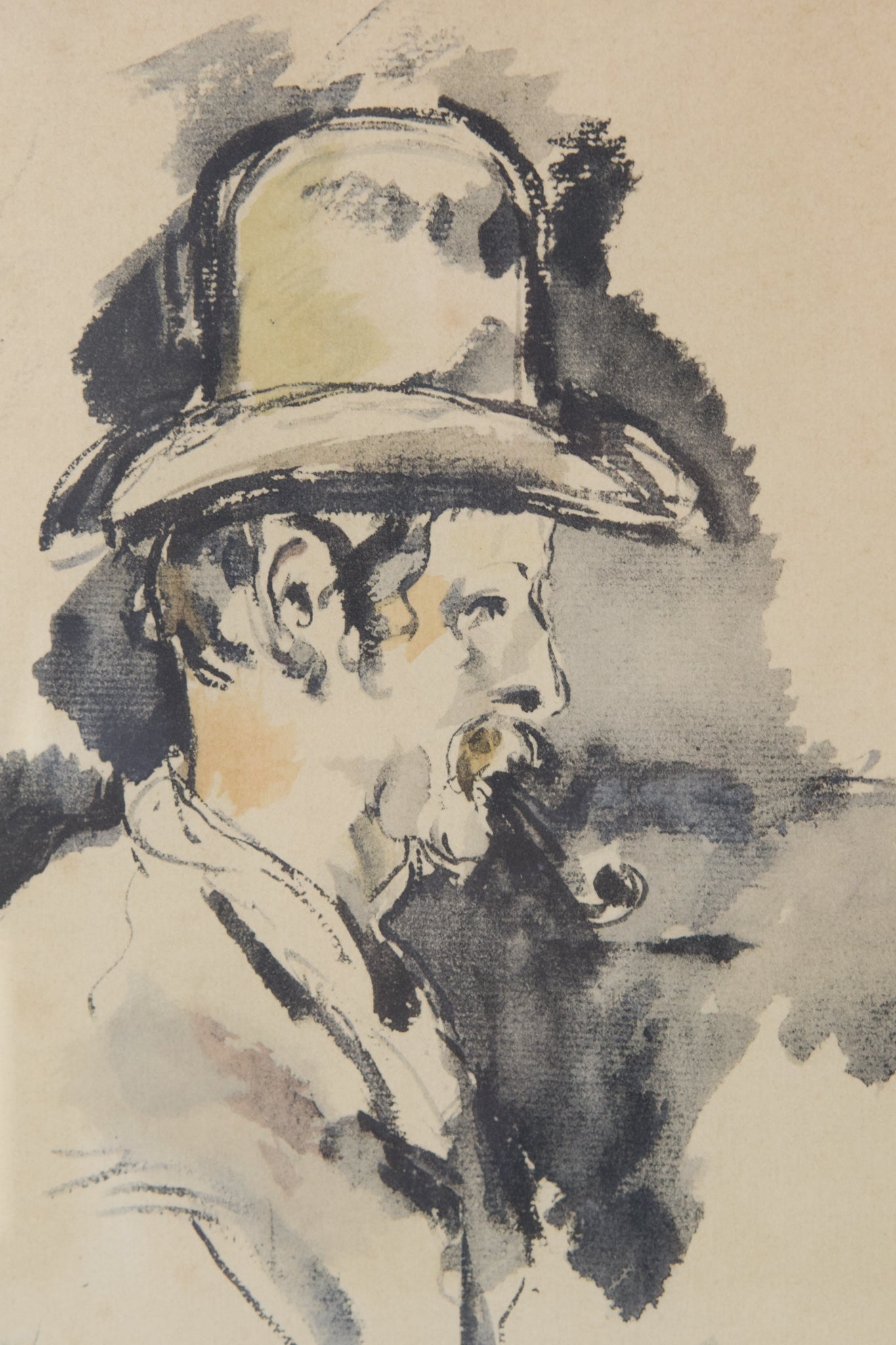 Collotype Print of Cezanne's 'Man with Pipe' 1895_Detail