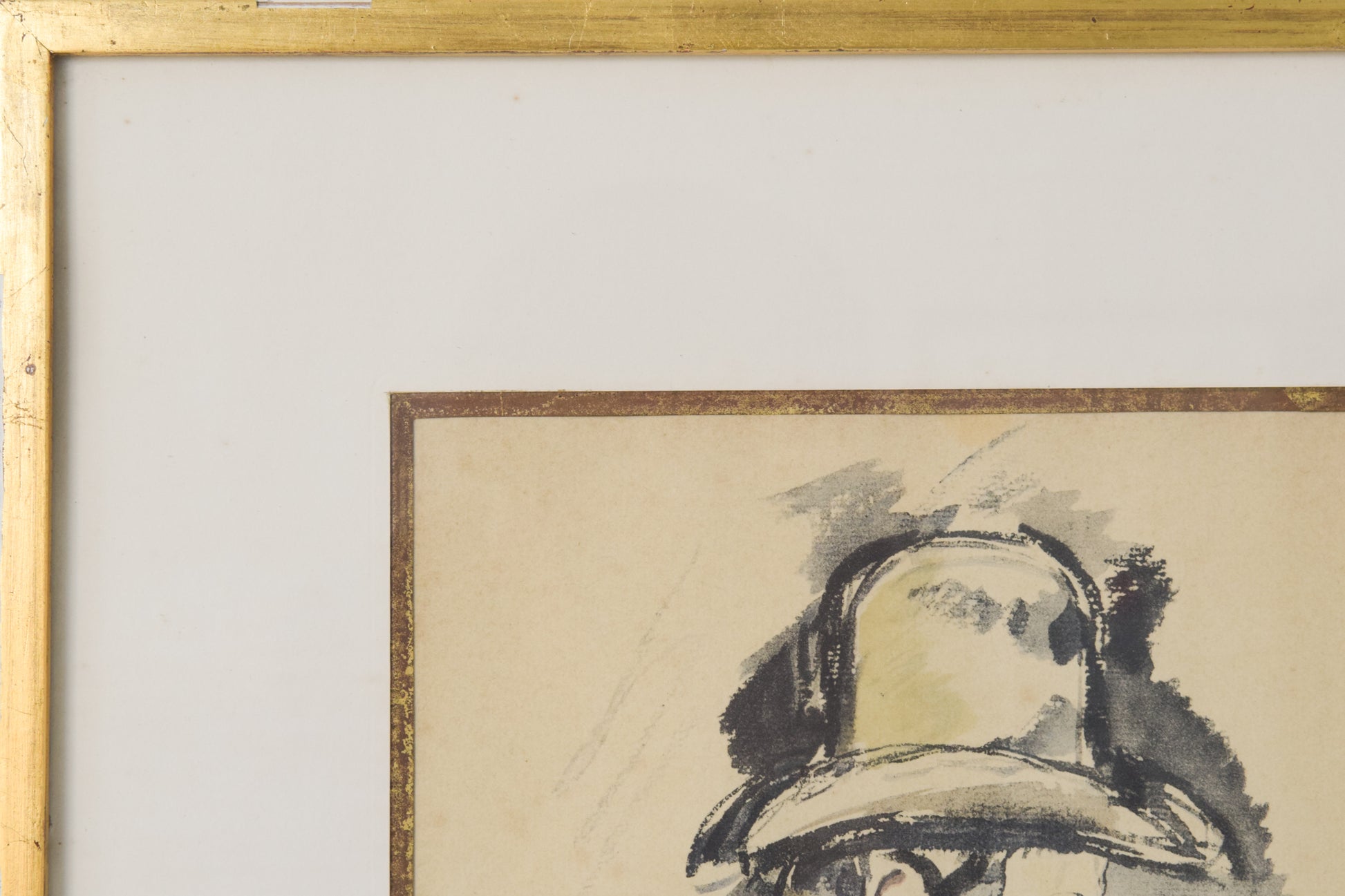 Collotype Print of Cezanne's 'Man with Pipe' 1895_Frame detail