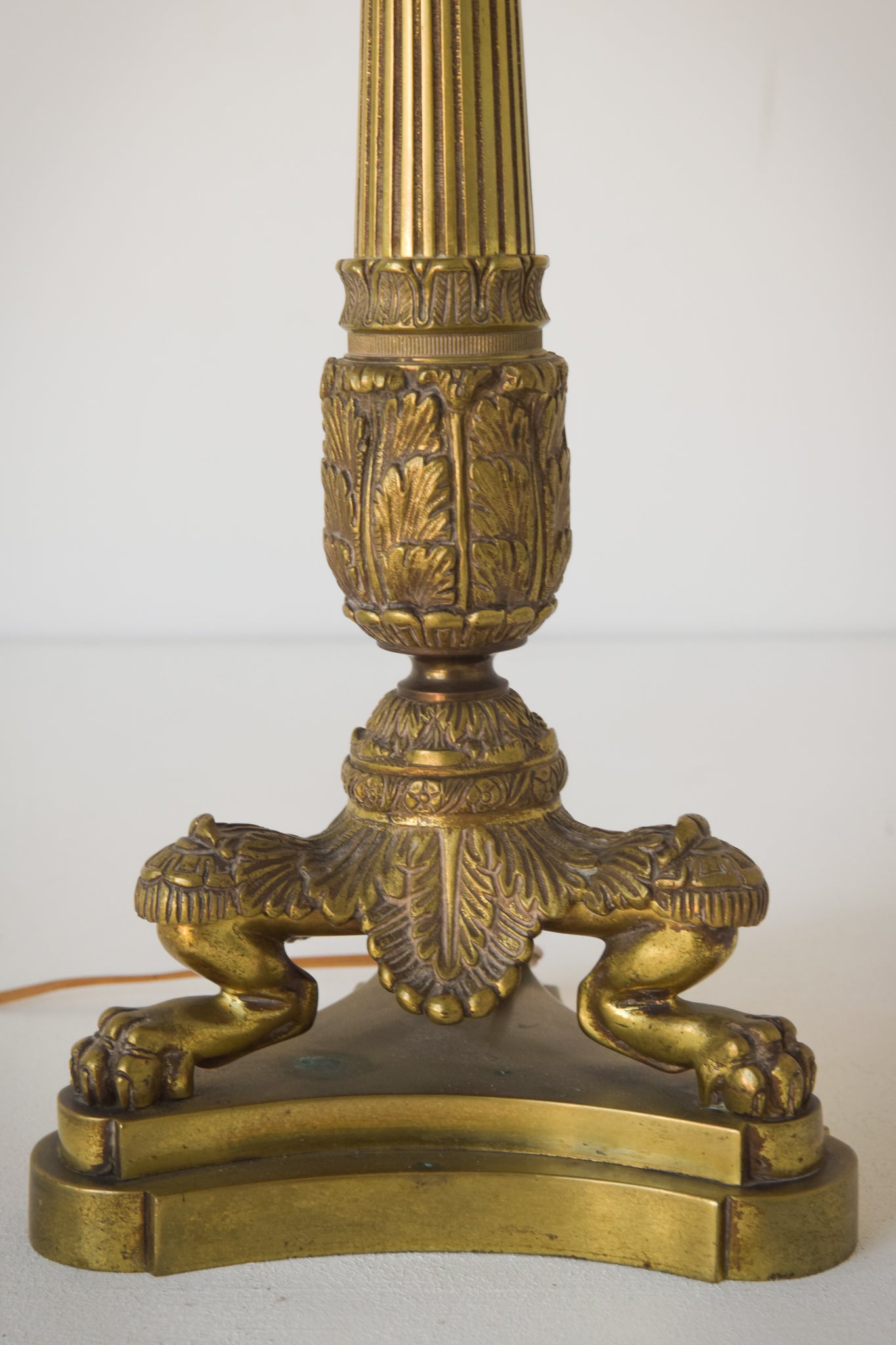 19th-century Bronze Lamp Stand_Griffin