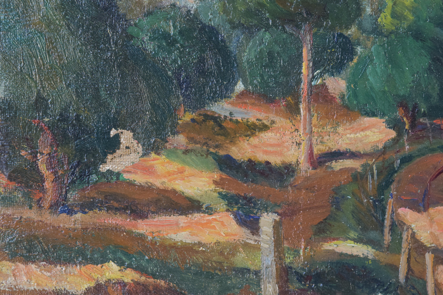 Mediterranean Landscape with a View of a River and Mountains_Detail