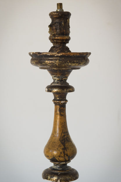 18th Century - Gilded Wood Candlestick