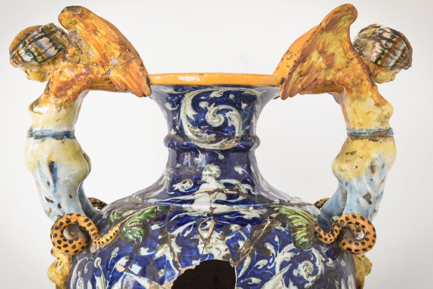 Massive Majolica Urn