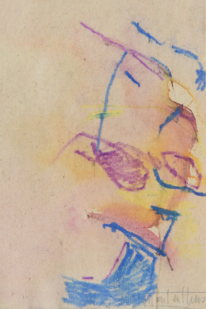 Abstract Expressionist Painting in Crayon_Detail