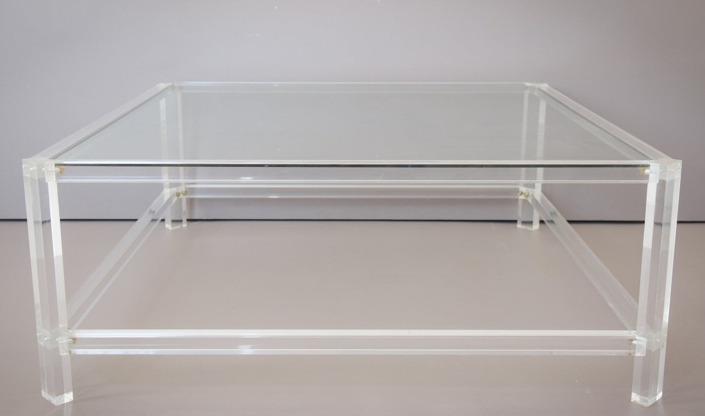 Glass Top and Perspex Frame Coffee Table