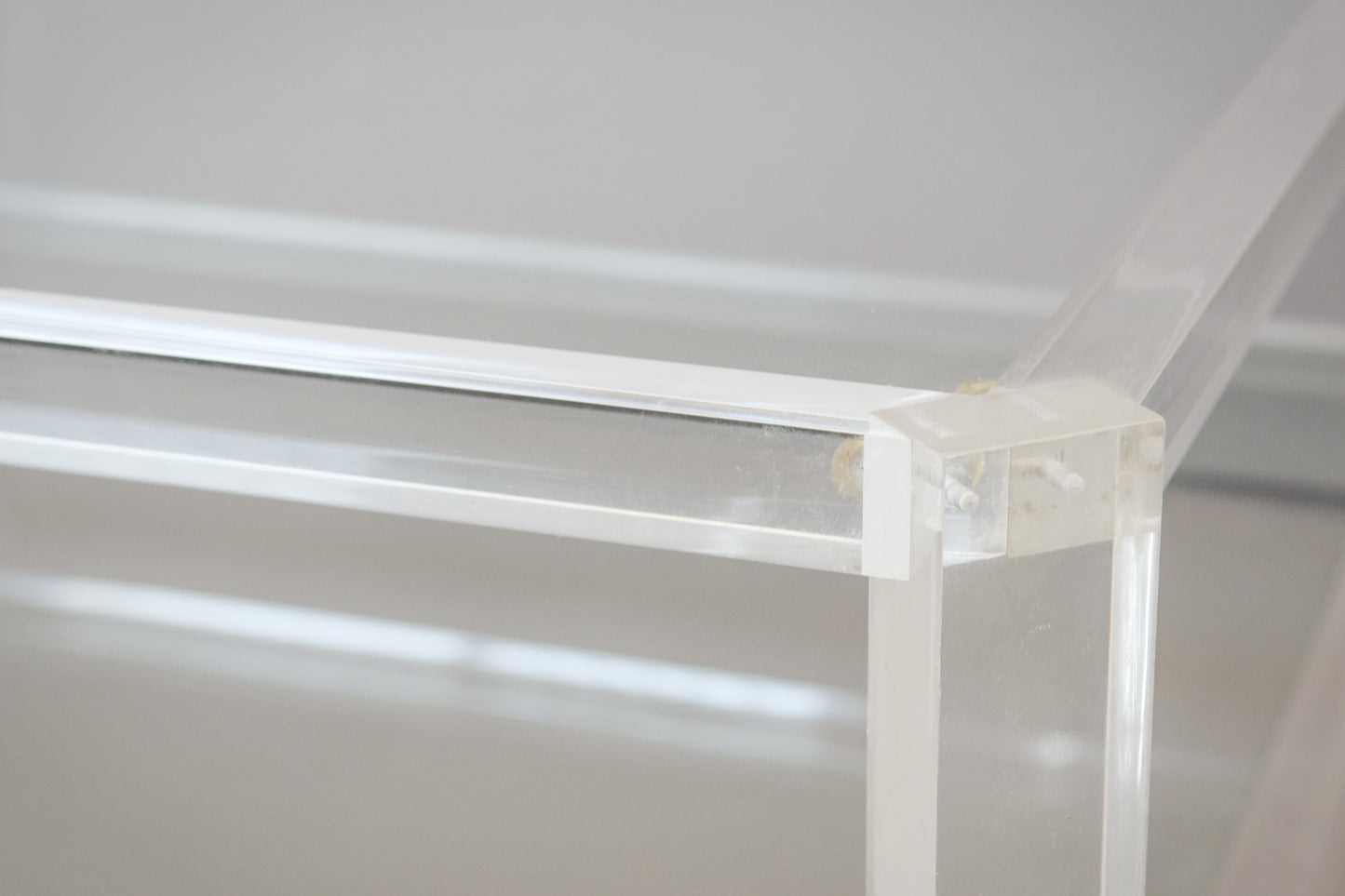 Glass Top and Perspex Frame Coffee Table