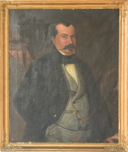 Large Portrait in Oil of a Spanish Aristocrat_Framed