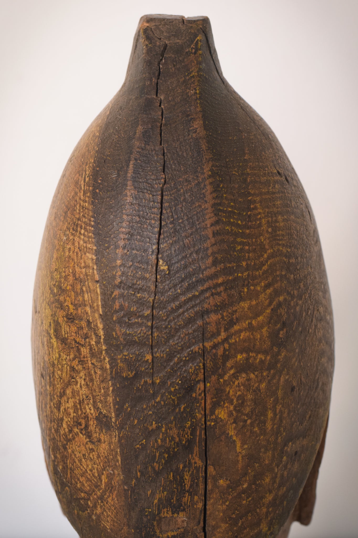 Hand-carved Wooden Head of a Soldier