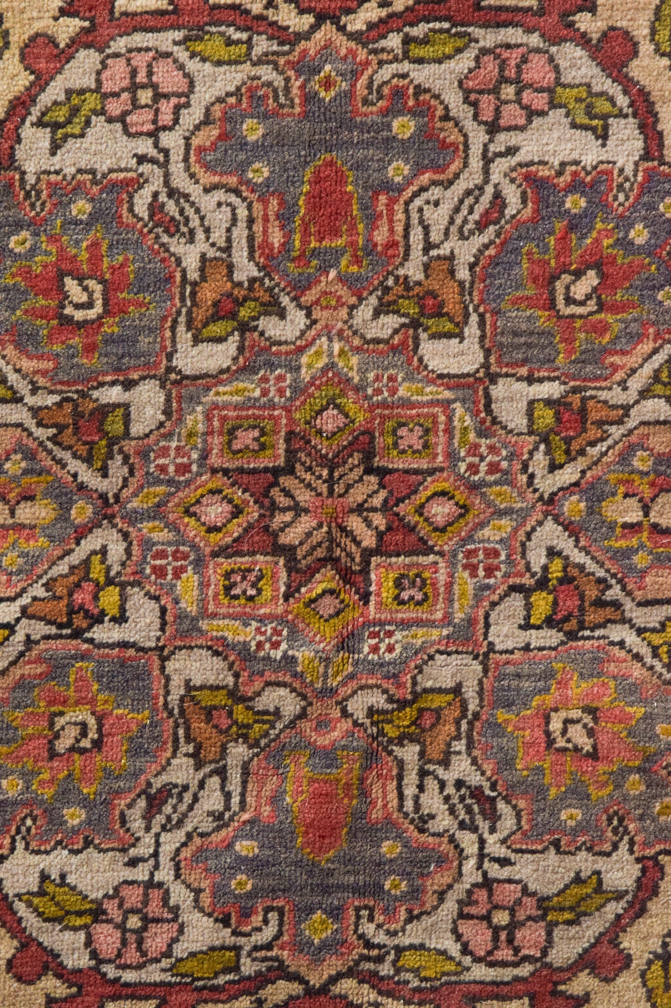 Interesting Hand Woven Antique Floral Persian Rug