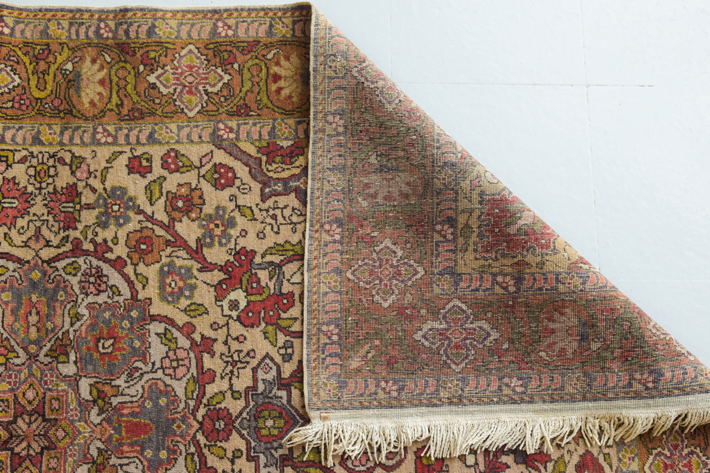 Interesting Hand Woven Antique Floral Persian Rug