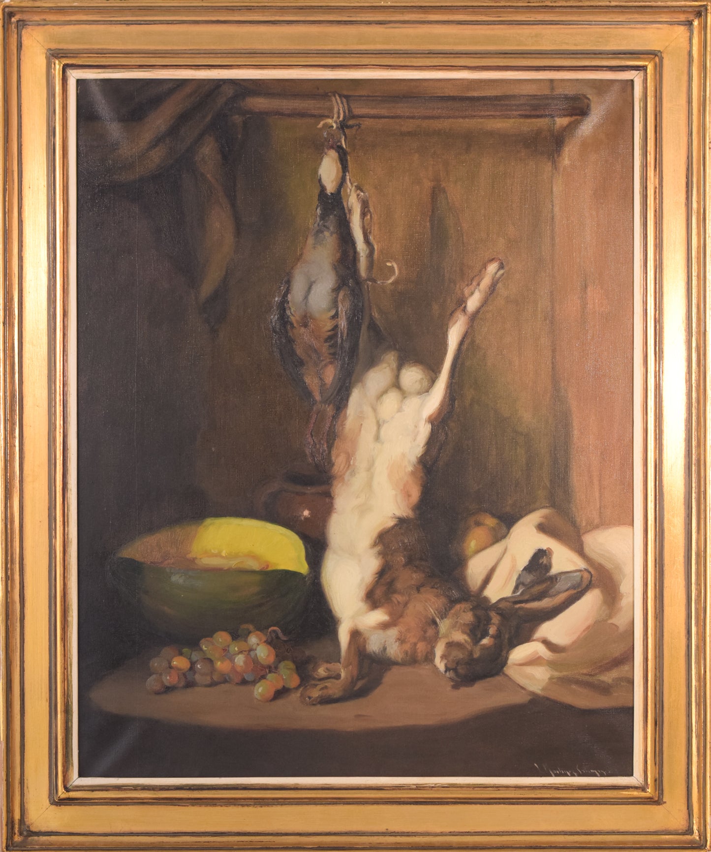 Guillermo Martinez Soliman - Still Life with Melon and Hare